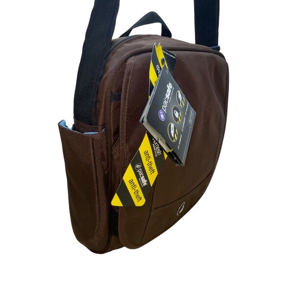 Pacsafe Brown Anti-Theft Adjustable Strap Slashproof Snatchproof Crossbody Bag - Picture 8 of 14